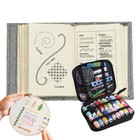 Embroidery Needle Book portable Linen Fabric Page Manual includes Sewing Kit