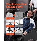 Uimoso Portable Shampoo Bowl Adjustable Height Angle Showerhead Basin Drain Hose