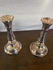 Pair Of Vintage Silver Plated Candleholders For Tapered Candles