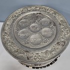 Passover Classic Round Three Tier Seder Plate Filigree Style 15  W X 7  H