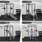 1600lbs Power Cage With Lat Pulldown Multi-functional Power Rack With J-hooks