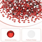5000-pack Resin Flatback Rhinestone  4mm Flat Back Crystals Bulk  red 