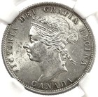 1900 Silver Canada 25 Cents Queen Victoria Coin Ngc Mint State 62
