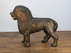 Antique - C  1920s A c  Williams 4    Cast Iron Standing Lion Still Coin Bank