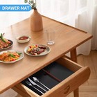 Cabinet Liners Non Slip Waterproof Clear Kitchen Drawer Shelf Liner Black