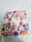 Two Single Cocktail Napkins For Decoupage Garden Floral Flower Botanical Purple