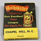 Vintage Matchbook Cover  Rathskeller Restaurant Chapel Hill  Nc Gmg  Unstruck