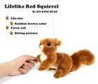 Ice King Bear Reaistic Red Squirrel Stuffed Animal 6 Inches Height  Brown