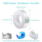 Clear Transparent Tape Rolls 3 4  X 1000  Dispenser Refill 15 Tape Rolls Scotch