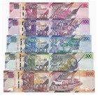 Set 5 Pcs Kenya 50 100 200 500 1000 Shillings P 52 53 54 55 56 Unc New Banknote