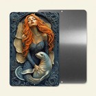 Mermaid   Seal Metal Wall Sign 8x12 Fantasy Ocean Art Decor