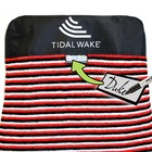 Tidal Wake Tag-it Snub Nose Red   Black Striped Surf   Wake Sock W id Tag 22533
