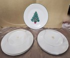 Set Of 5 Lenox Christmas Tree Special Plates Green Trim Christmas Tree 6    Nec