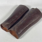 Antique Military Army Stores Cavalry Leather Riding Shin Guards Spats Gaiters