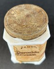 Vintage Zanol Peroxide Cream Medicine Bottle White Milk Glass Apothecary Jar