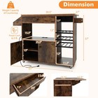 Kitchen Island Cart W  Drop-leaf   Power Outlet Microwave Shelf Wine Rack Drawer