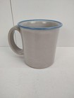 Vintage Red Wing Stoneware Co 1990 Gray Beer Mug Blue Logo Pottery Cup Handle