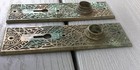 C1890 Antique Eastlake Brass Pocket Door Escutcheon Plates  F r keil  - Pair