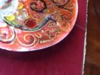 Vintage Lg 9  Bowl Enamel Over Copper Signed M Ratcliff Stone Mountain Ga