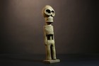 African Tribal Statue Carved Wood Skeleton Figure Vintage Ritual Art-g5077