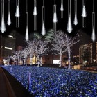 Led Meteor Shower Lights Outdoor Falling Rain Drop Icicle For  For Tree Wedding