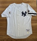 2001 David Justice Game Used Worn Yankees Jersey Photo Matched To World Series