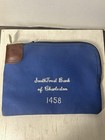 Vintage Rifkin Southtrust Bank Charleston Deposit Bag Blue Canvas Original Key