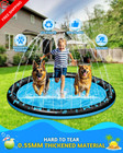 67  Splash Pad For Kids And Dogs  Non-slip Sprinkler Play 67   Black-round