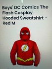 Dc Comics The Flash Hooded Red Sweatshirt Full-zip Cosplay Med Free Shipping