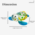 Hand Blown Art Glass  Sea Turtle Animal Figurine     Decorative Home D  cor 