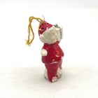 Vintage Ceramic Pixie Elf Christmas Ornament Red Japan Mid Century Figurine