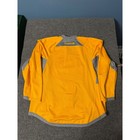 Reebok Buffalo Sabres Nhl Practice Jersey Yellow Fight Strap Made In Canada 54