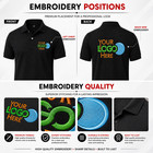 Personalized 10 Polo Shirt Bundle Custom Embroidery Left Chest   Back Logo