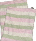 Carters Pink White Green Stripe Baby Blanket Chenille Security Lovey 30 X 40 