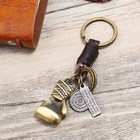 Punk Leather Vintage Gloves Metal Key Ring Car Leather Leather Keychain