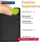    2 Pack Leather Phone Card Holder Stick On Wallet Pocket Black   