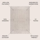 Jonathan Y Moroccan Geometric Indoor Outdoor Area Rug 4x6 Beige Xlendi High-low