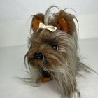 Vintage Plush Yorkie Dog Stuffed Animal With Metal Chain 9  Pussy Cat Toy Co