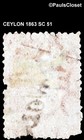 Ceylon 1863 Sc 51 Queen Victoria 5p Carmine Brown Ung P12   Wm 1a F vfine