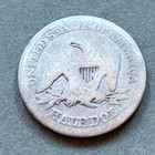 1854 P Seated Half Dollar W  Counterstamp  2039