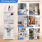 3 Tier Laundry Hamper Basket Sorter Clothes Storage Organizer Shelf Rolling Cart