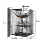 Cat Cage Indoor Cat Diy Cat Enclosures Metal Playpen 3 Tiers Kennels Pet Crate