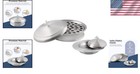 Elegant Stainless Steel Communion Tray Set With Bread Plate - Stackable Design