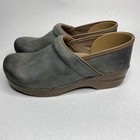Dansko Women   s Clogs Size Eu 40 Us 9 9 5 Gray Leather Professional Work Shoes