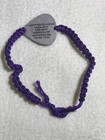 Hard Rock Cafe Imagine Bracelet John Lennon Beatles Guitar Pick Charity Purple 