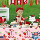 Ogmogkw Berry First Birthday Decorations Tablecloth 3pcs Berry 1st Birthday T