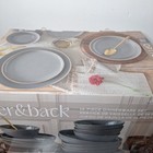 Over back Options 16-piece Dinnerware Set Of Plates   Bowls - Gray