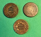 1846  1847    1849 Braided Hair Large Cents