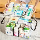 Clear Medicine Organizer Box Portable First Aid Kit Medicine Storage