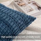 Pack Of 2 Corduroy Decorative Throw Pillow Covers 18  X 18   pack Of 2  Teal